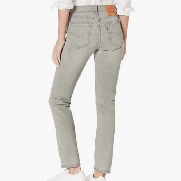 Levi's 505 C Straight Leg Gray Distressed Jeans 26x30 - Picture 7 of 7